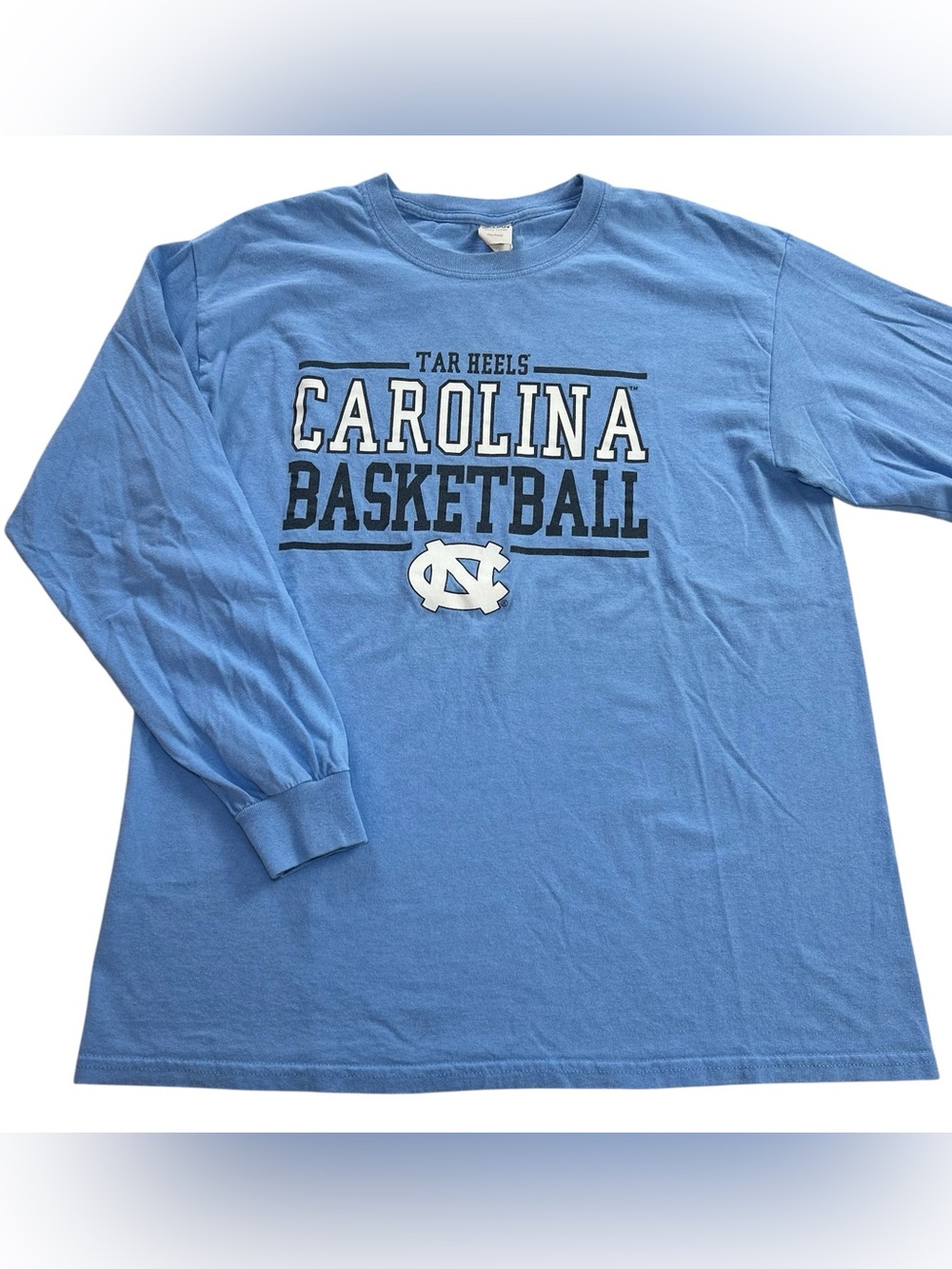 UNC North Carolina Tar Heels Basketball Men’s Long Sleeve T-Shirt Blue NCAA sz L